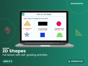 2D Shapes Year 1: Interactive Lesson, Shape Naming & Properties Activities