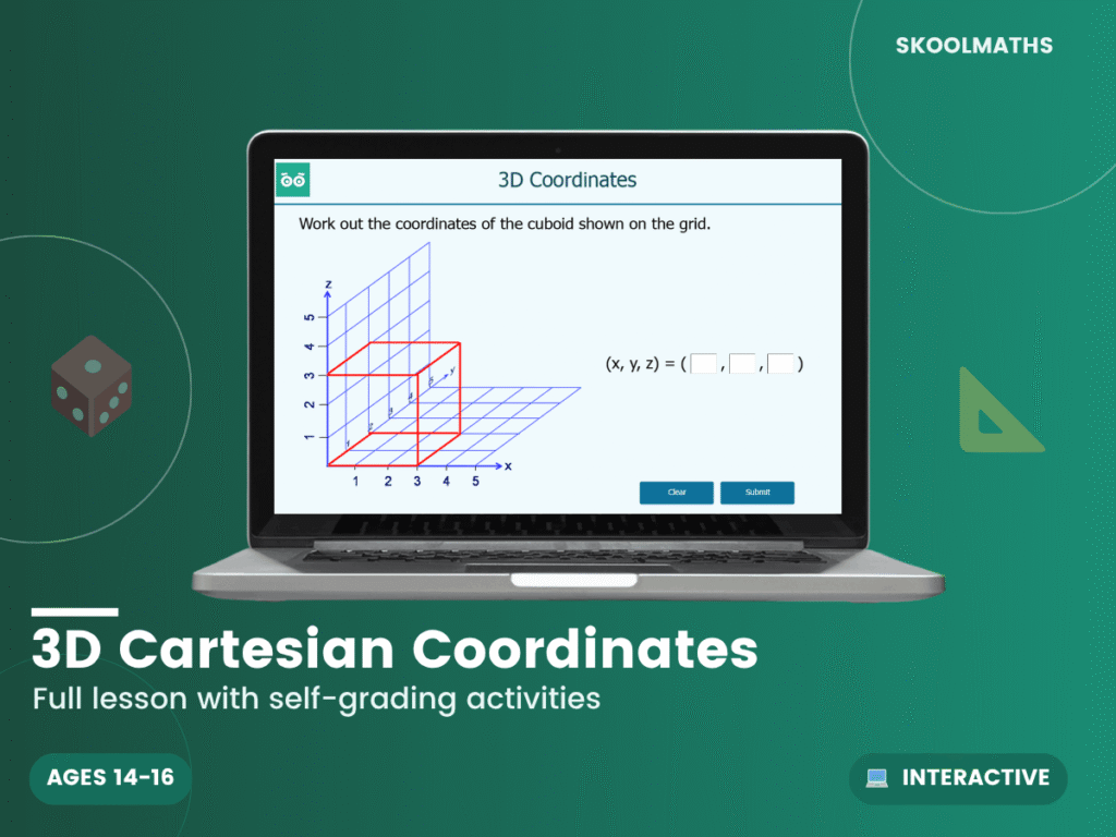 Coordinates in 3D GCSE (1-9)