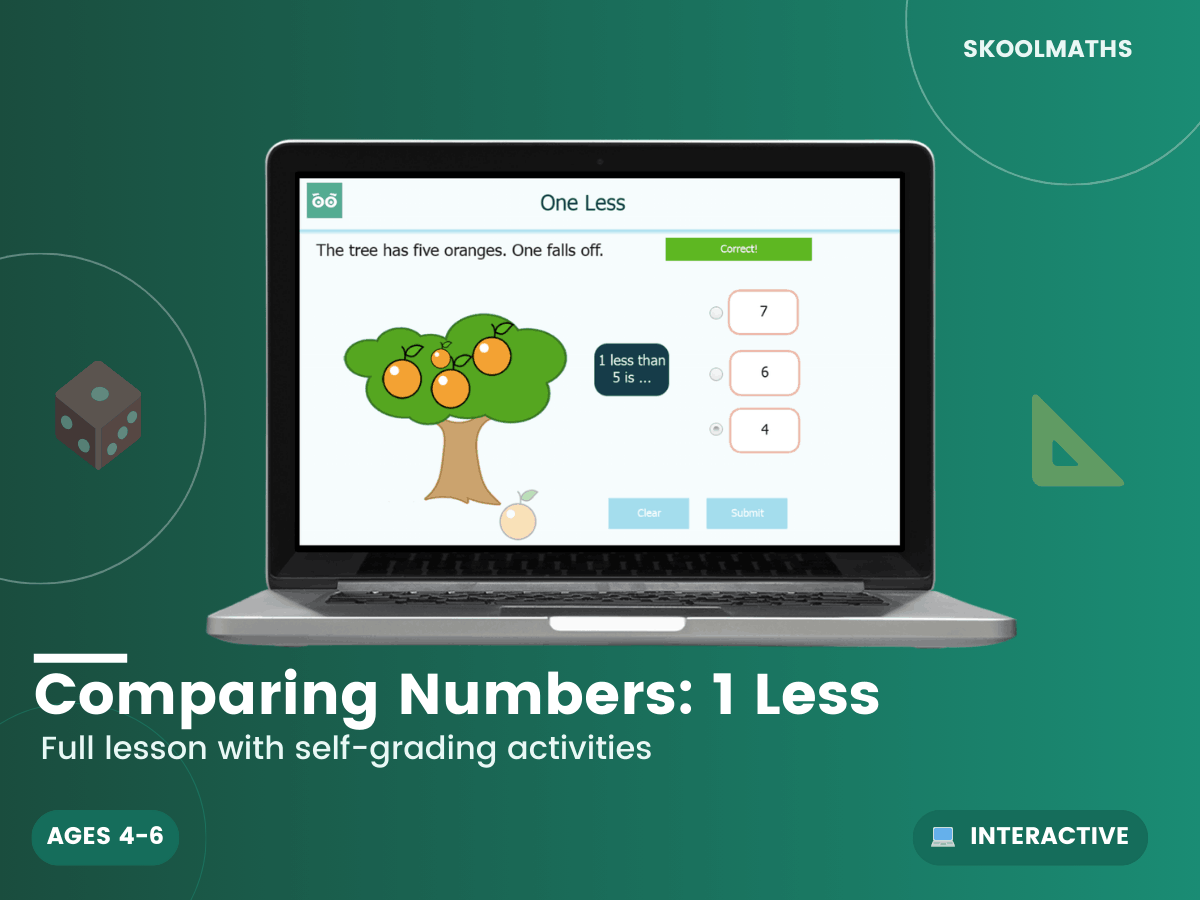Comparing Numbers 1 Less — Interactive Lesson (Ages 5–6) – Maths ...
