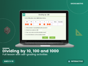 Dividing by 10, 100 and 1,000: Year 5 Maths Interactive Lesson & Activities