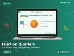 Fractions Quarters Year 2 Digital Activities