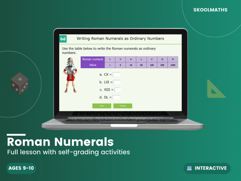 Roman Numerals Year 5 Digital Learning