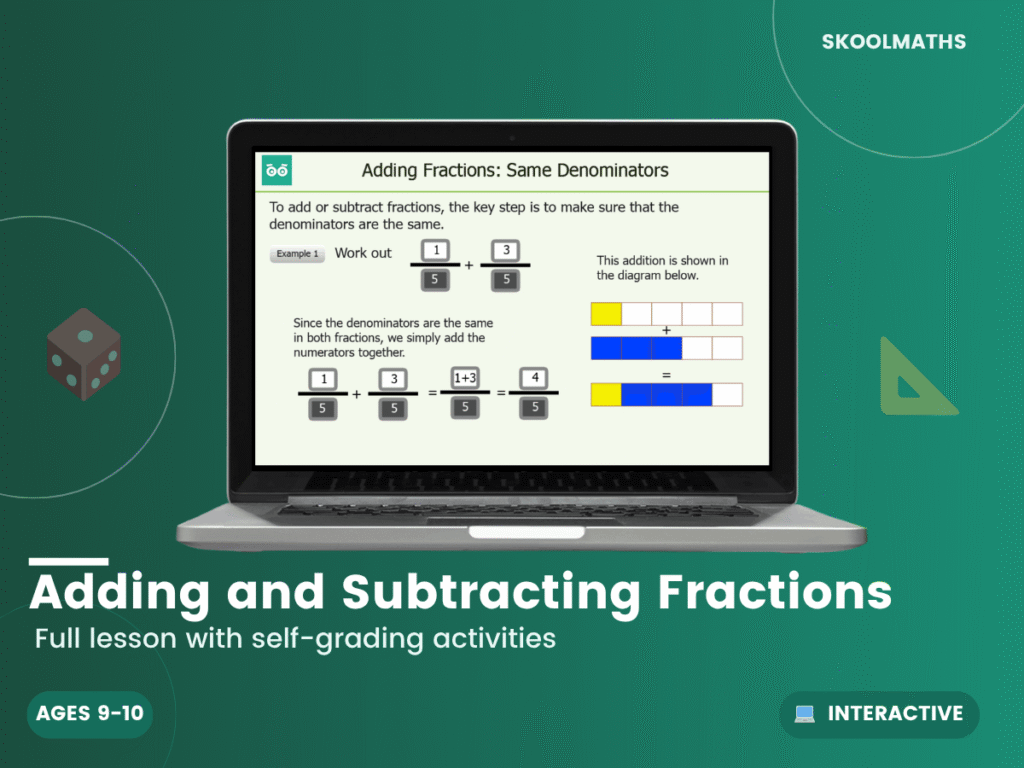 Adding and Subtracting Fractions Year 5 Activities