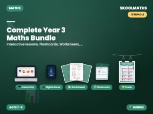 Complete Year 3 Maths Bundle: Interactive Lesson, Worksheets, ...(Ages 7–8)