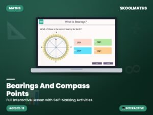 Bearings And Compass Points Maths For — Interactive Lesson & Activities (Ages 12–13)