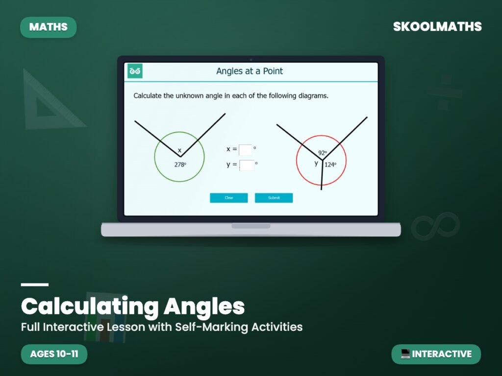 Calculating Angles Learning — Interactive Lesson (Ages 10–11)