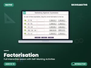 Factorisation — Interactive Lesson (Ages 12–13)