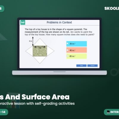 Nets And Surface Area Learning — Interactive Lesson (Ages 12–13)