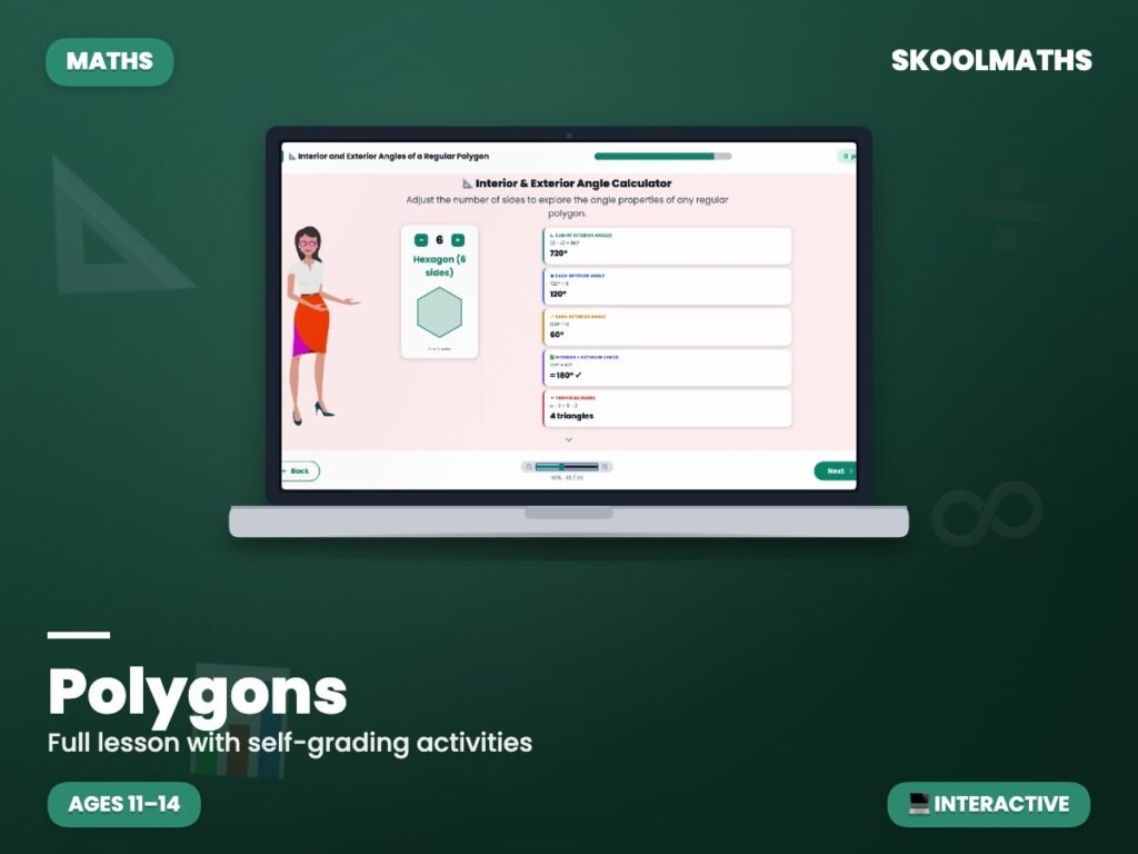 Polygons — Interactive Lesson & Activities (Ages 12–13)