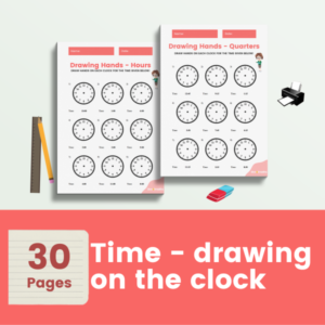 drawing hands on a clock worksheets