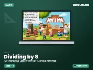 Dividing by 8 — Interactive Lesson (Ages 7–8)