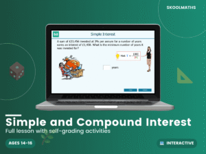 Simple and Compound Interest for KS3 to GCSE