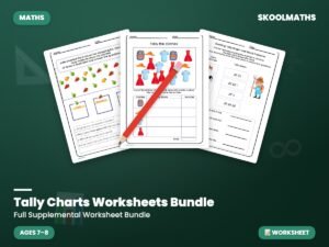 Tally Charts Worksheets Bundle — Maths Statistics (Ages 7–8)