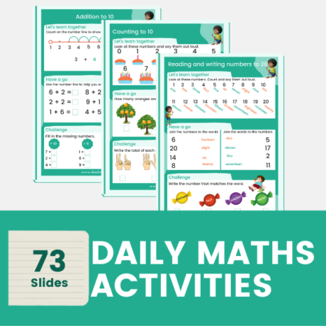 Daily Maths Activities for Year 1 Home Learning