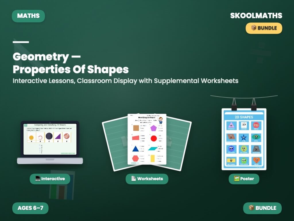 Geometry — Properties Of Shapes: Maths Bundle — Interactive Lesson (Ages 6–7)