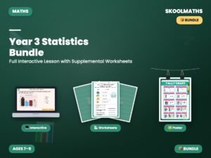 Year 3 Statistics Bundle — Interactive Lesson with Worksheets (Ages 7–9)