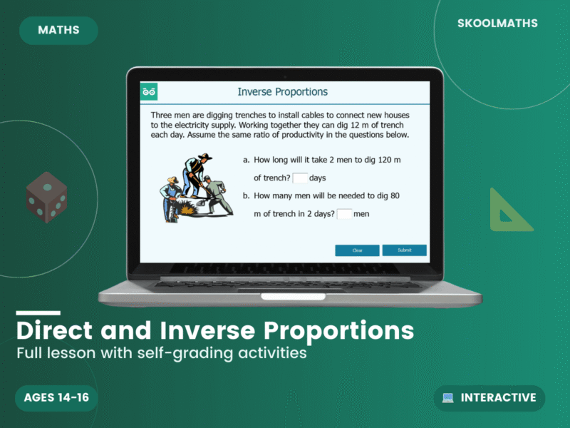 Direct And Inverse Proportions — Interactive Lesson (Ages 14–16 ...