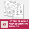 Alphabet Letter Tracing and Beginning Sounds Worksheets