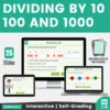 Dividing by 10, 100, 1000