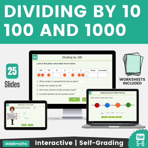 dividing by 10, 100, 1000