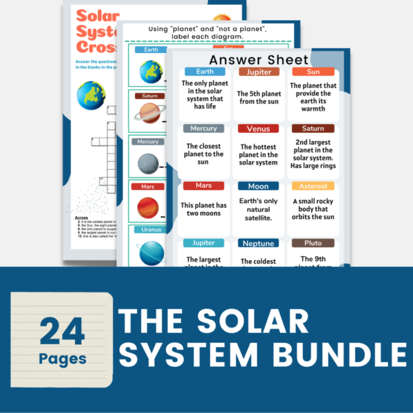printable worksheets the solar system + free science classroom poster