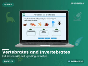 Vertebrates and Invertebrates Interactive Activities