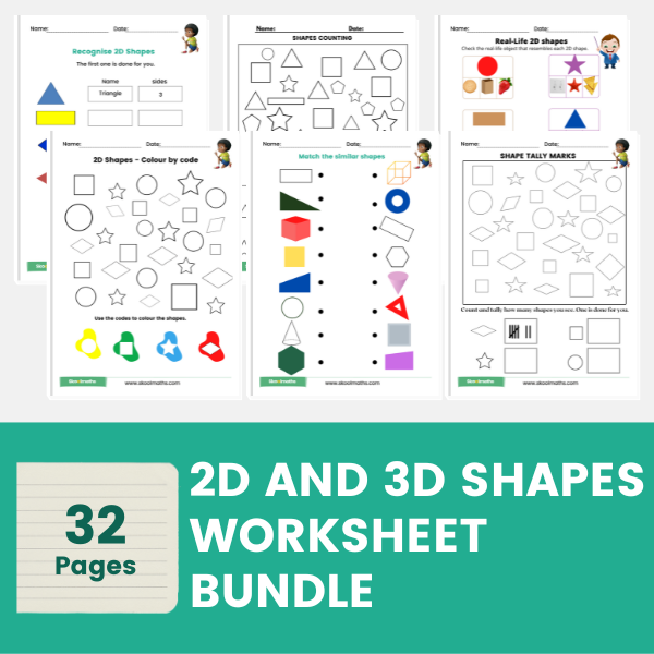 2d and 3d shapes worksheet packet