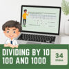 Dividing by 10, 100, 1000