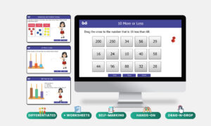 10 and 100 more or less