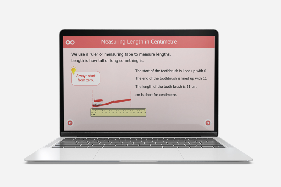 measuring lengths (cm)