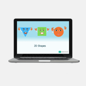 recognise and name 2 d shapes​