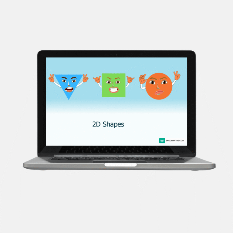 recognise and name 2 d shapes​