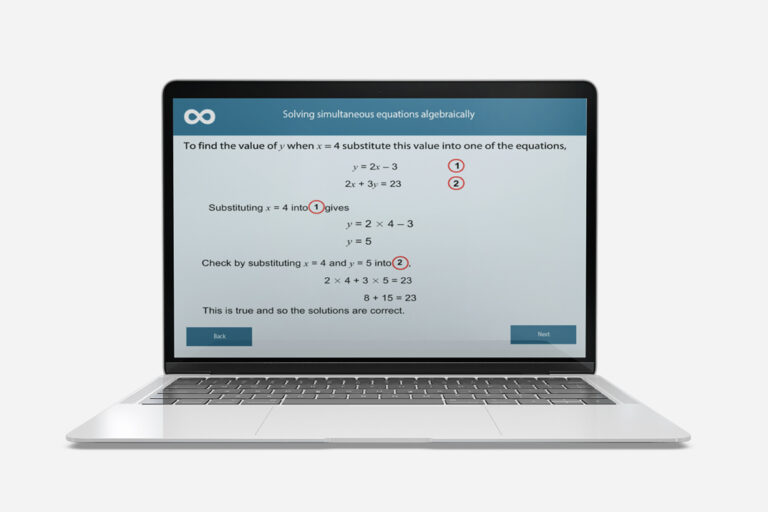 simultaneous equations​ algebraic solutions