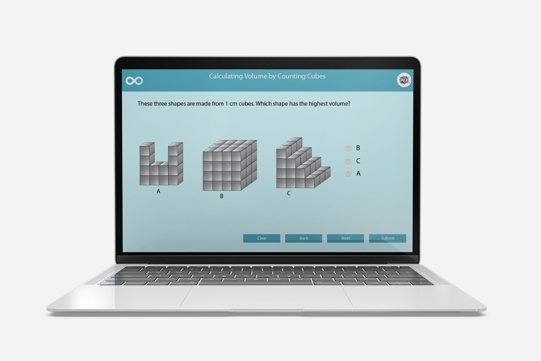 volume by counting cubes