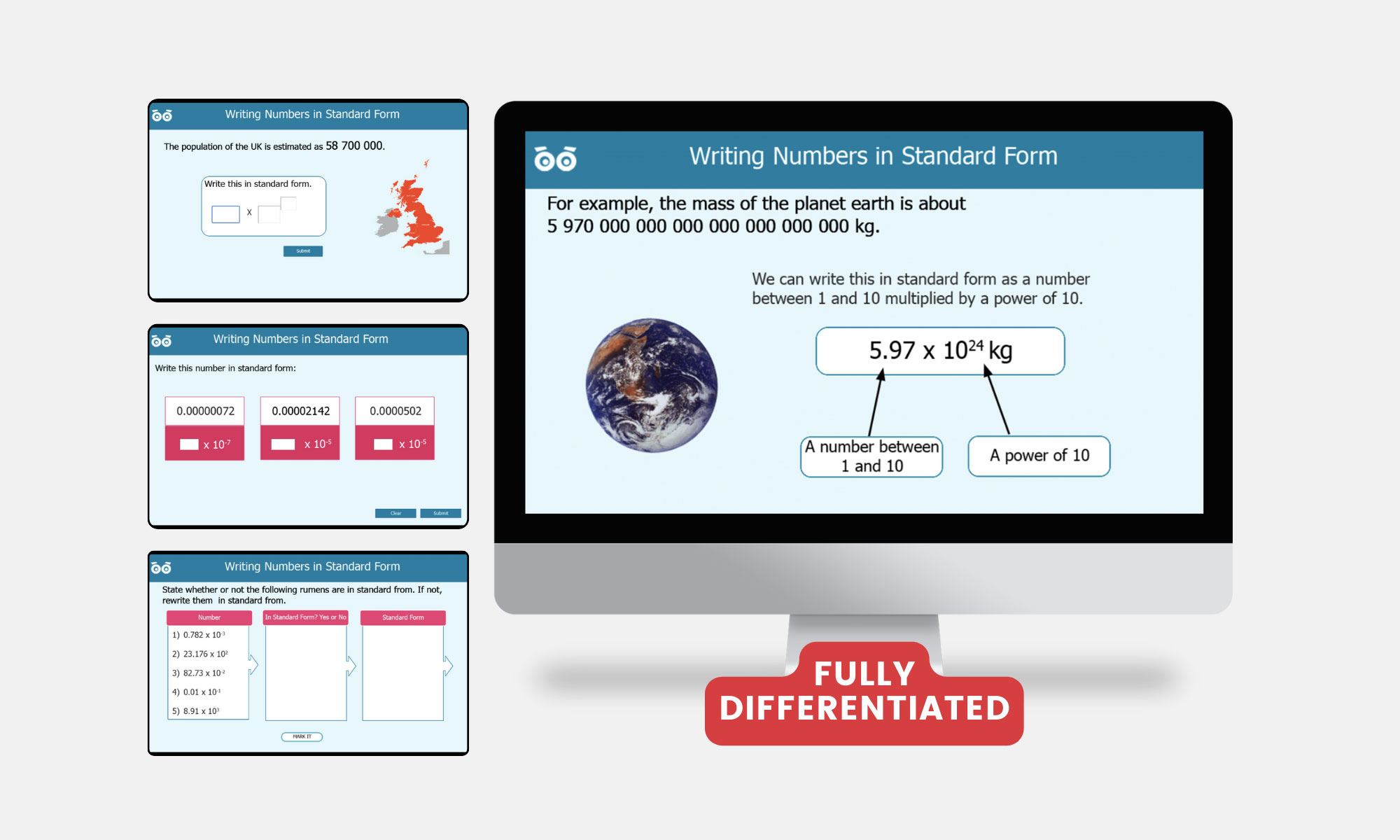 writing numbers in standard form