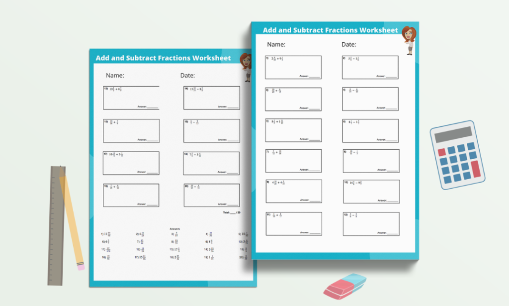 adding and subtracting fracions