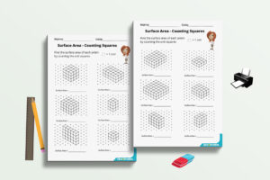 surface area counting squares