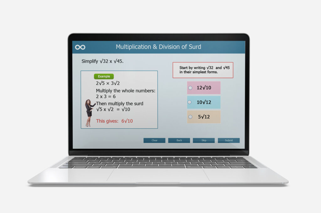 multiplying and dividing surd