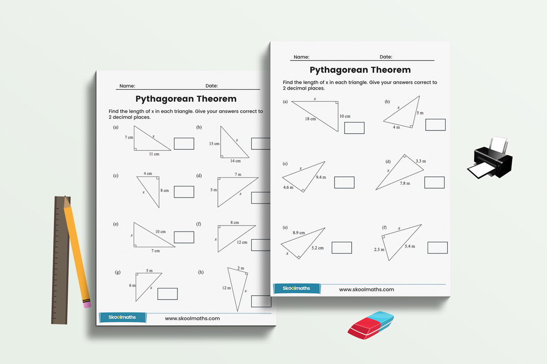 pythagorean theorem finding side lengths