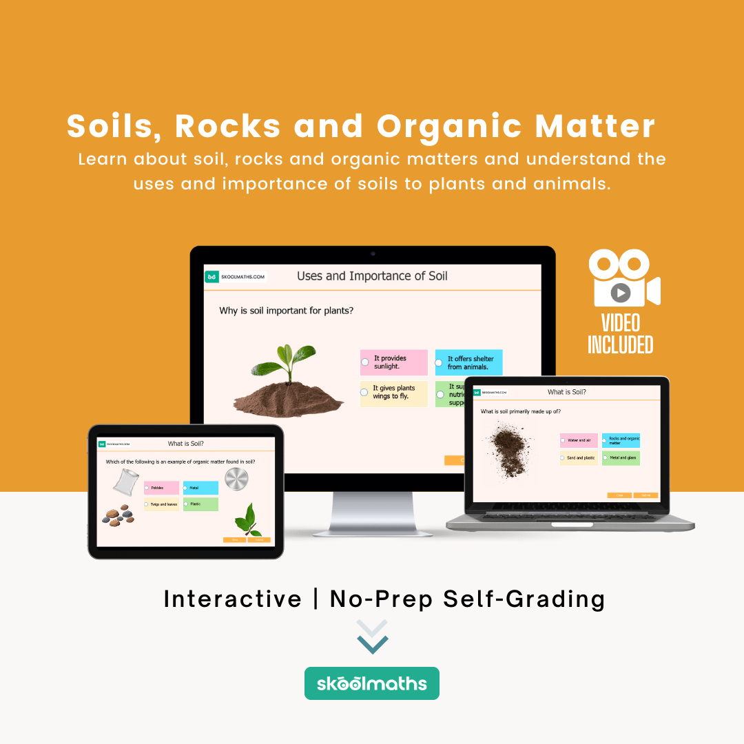 soils, rocks and organic matter min