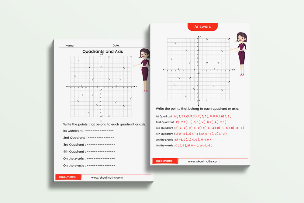 quadrants and axis worksheets