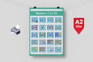 numbers 1 20 counting wall chart