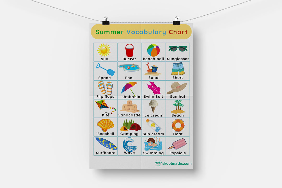 summer vocabulary chart