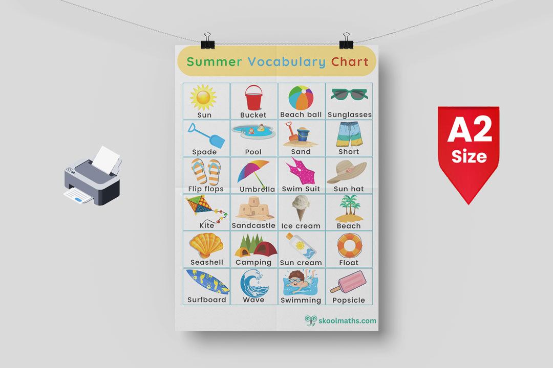 summer vocabulary chart