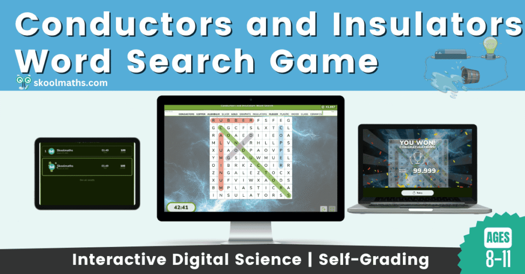 conductors and insulators word search game (2)