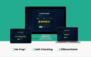 Math Word Scramble Digital Game