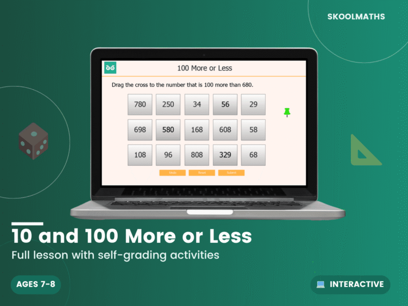 10 And 100 More Or Less — Interactive Lesson (Ages 7–8) – Maths ...