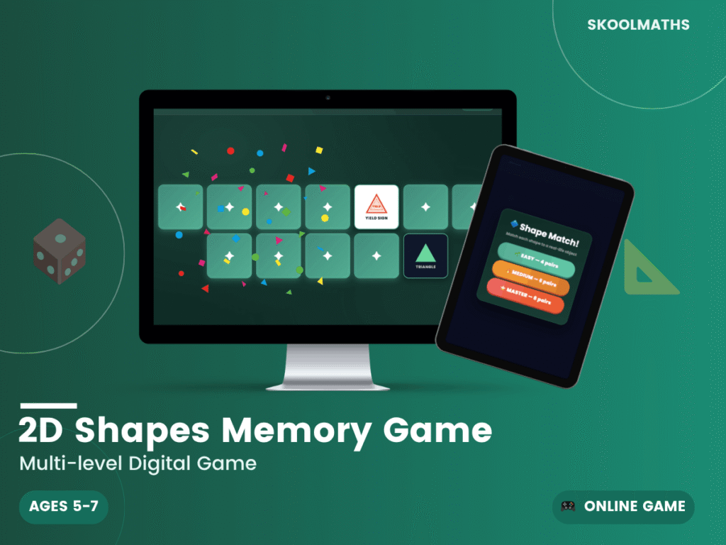 Identifying 2D Shapes Memory Game