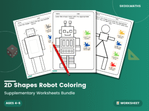 2D Shapes Robot Coloring Page