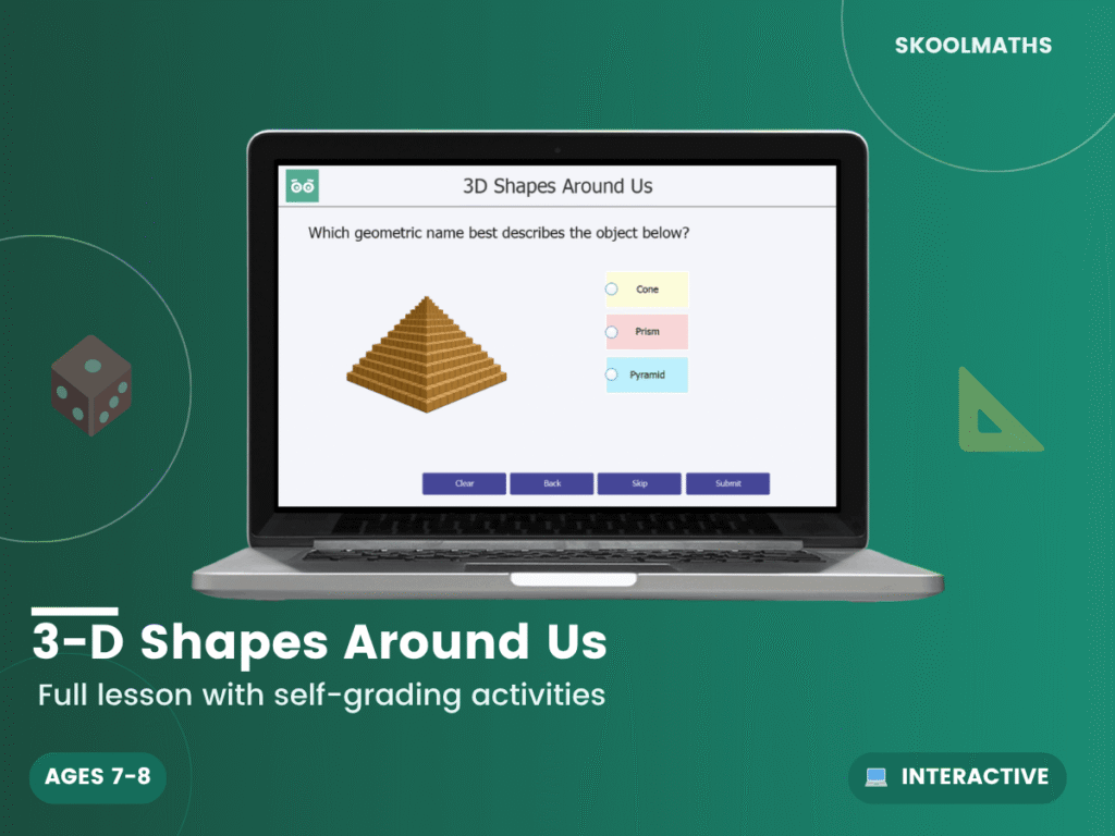 3D Shapes in the Environment: Year 3 Maths Interactive Lesson & KS2 Geometry Activities